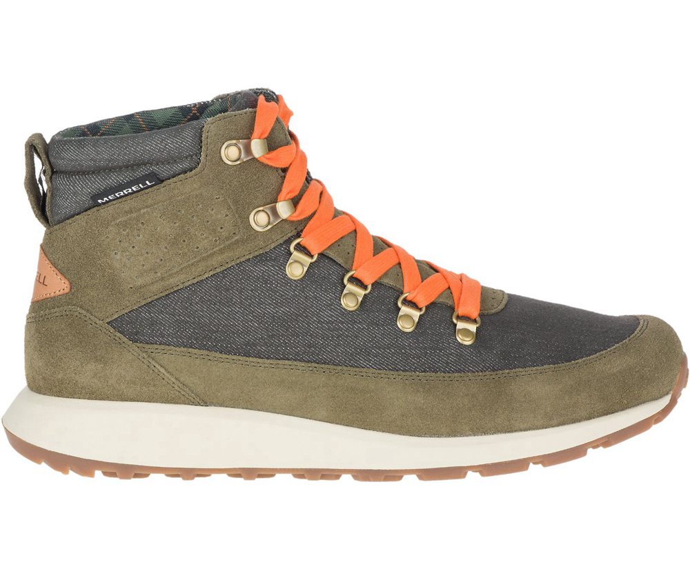 Merrell Boots Olive - Ashford Classic Chukka Leather - Mens 21KEZWPTF